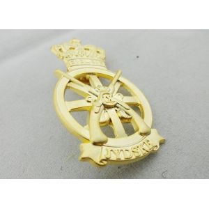 Die Casting JYDSKE Zinc Alloy Lapel Pin, 3D Soft Enamel Pin with Misty Gold