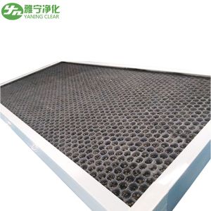 Pleated Panel Filter , Clean Room Air Filter Two In One Active Carbon Granule /