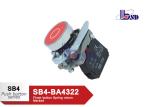 Flat Red Push Button Starter Switch / Illuminated Push Switch As Warning Signals