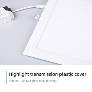 Indoor Lighting Recessed Mounted Slim Round Square Led Panel Light For Home