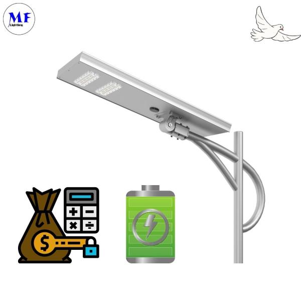 50W IP65 Outdoor LED Solar Street Garden Lighting Waterproof Dustproof 200lm/W 3000K/4000K/5000K/6500K For Riverside