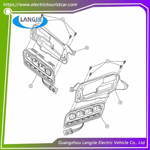 Electric Golf Cart Club Car LED Front Headlight Parts Original Color