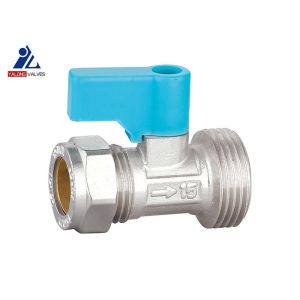 Cheap C X C Brass Isolation Valve Water HPb 57 Blue Plastic Hndle for sale