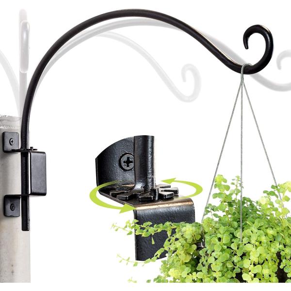 Standard Black Swivel Plant Hook for Hanging Flower Basket Wind Chime Lantern