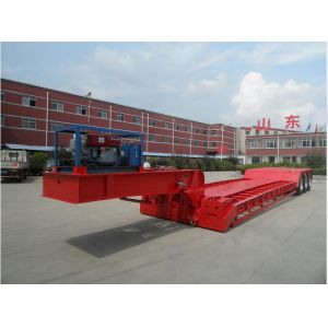 90-120t Load Capacity Low Bed Semi Trailer with Jost Kingpin and Steel Material for Heavy Duty Transportation Solutions