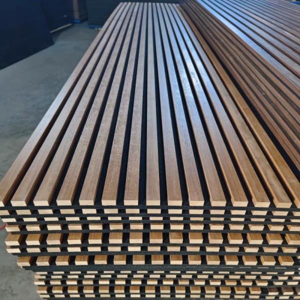 Quality Slat Wood Acoustic Panel 240 X 60cm 21mm Thick Custom Veneer Factory Direct Supply wholesale