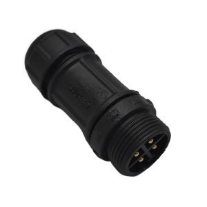 IP67 4 Pin Waterproof Connector 8A Threaded Butt Type M12 Circular Connector