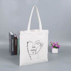 Customized Color Recycled Shopper Grocery Canvas Calico Tote Bags