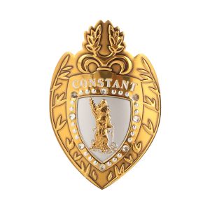 Customized Logo Luxury Bottles Metal Aluminum Wine Label Sticker with Embossed