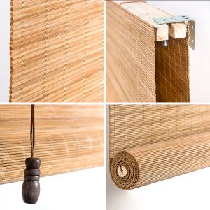 1.8m Bamboo Roller Blinds Home Decoration Window Bamboo Roll Up Roman Sun