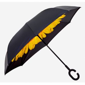 Reversible Polyester Umbrella With Sturdy Metal Ribs And Comfortable Rubber Grip