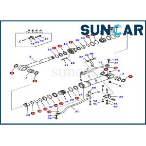 China 707-99-59271 Boom Sealing Kit Repair Cylinder Seal Kit Fits For Komatsu PC300-8 Heavy Equipment on sale