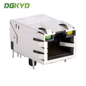 100 BASE Cat 5 Single Port 6 Pin Rj45 Lan Jack For Fiber Optic Transceivers KRJ