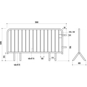 Hauler Models 1/72 MOBILE BARRIERS for temporary outdoor crowd control barriers