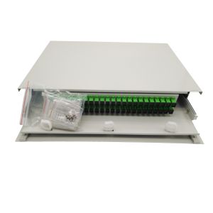Indoor Metal Slide 2U 48 Port Patch Panel Rack Mount