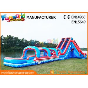 Silk Printing Commercial Banzai Inflatable Water Slides For Outdoor Entertainmen