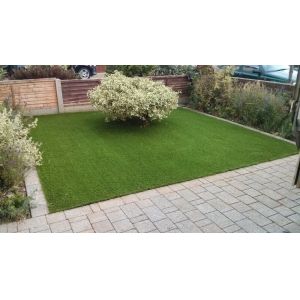 Lush Green Natural Looking Garden Artificial Grass Carpet 20mm Height