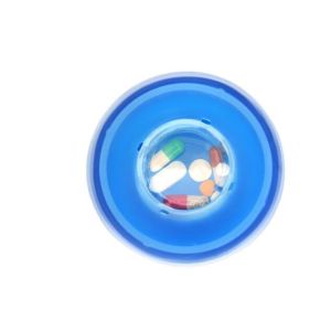 open and closed plastic pill holder,spices, easy open one case pill holder,