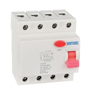 IEC 61008 Plastic PA66 2P 4P RCCB Circuit Breaker