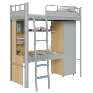 Support customization Youth Dormitory Bunk Bed With Stairs Customizable for