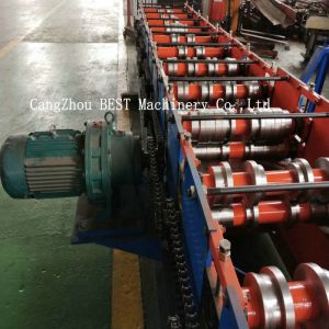 Trapezoidal Metal Sheet Roof Roll Forming Machine PPGI/GI Material With PLC