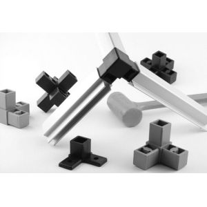 25*25mm Powder Coated Aluminum Square Tubing Frame With Connector For Display