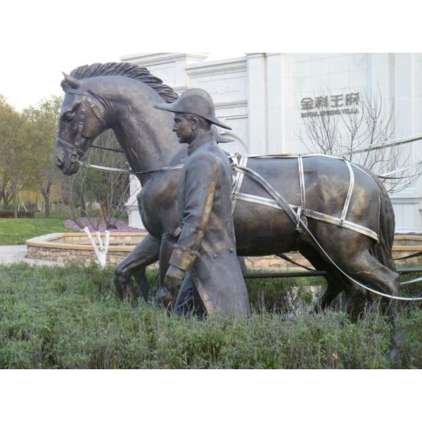 Quality Man with horse Bronze sculptures wholesale