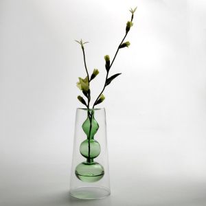 Creative Artistic Double Height Borosilicate Glass Vases