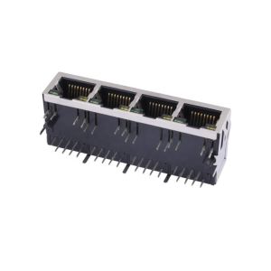 100M 1×4 Ports Integrated RJ45 Ethernet Connector Plug