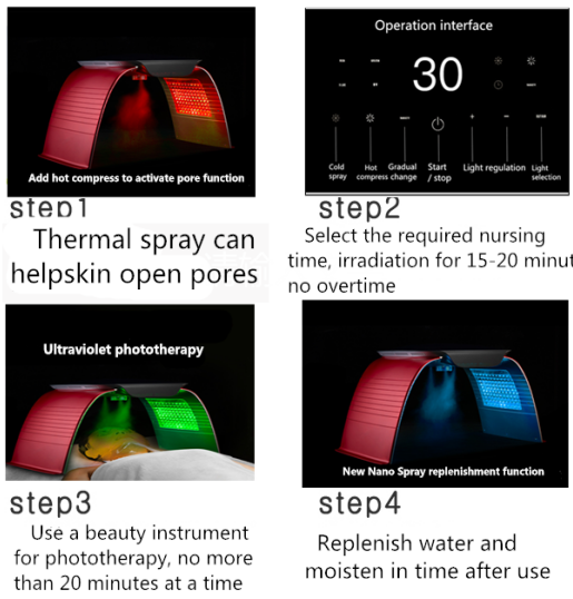 Portable Led Pdt Light Skin Rejuvenation Machine Anti Aging LED Skin Care Device