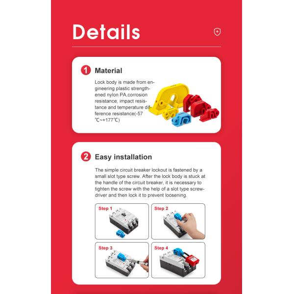 Lockout Device BD-D05-1 handle width 7.7mm moulded case circuit breaker lockout ,BOSHI BRAND