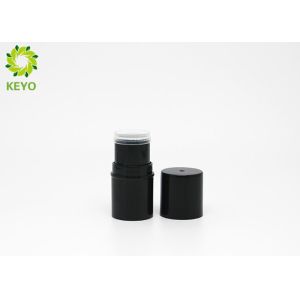 Black Lipstick Tube Container Round Shape Recycled Plastic Material Made