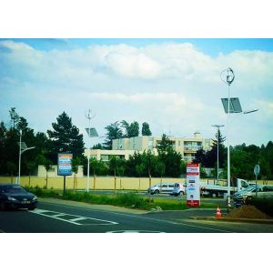 Highway 80W 24V Wind And Solar Hybrid Street Light System Installed In France