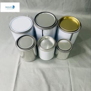 Cheap 500ml Round Chemical 250ml Empty Paint Tins 0.23mm Thickness for sale