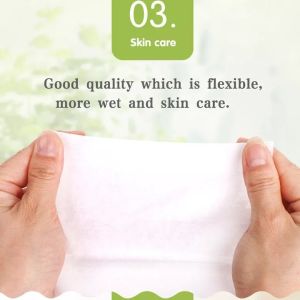 Single Packing Face Tissues ISO Certified Natural Fabric Biodegradable Baby Wet
