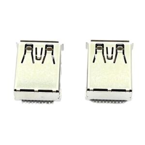 9Pin Female SMT 3.1 USB Type C Female Socket STD 180 Degrees PA9T Black HF CH4