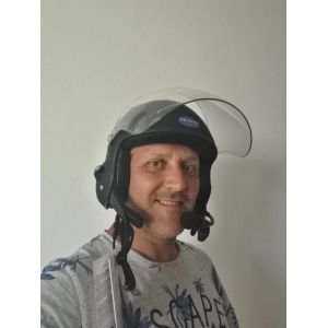 Noise Cancel Paramotor Fly Helmets GD-G Black Colour With Full Headset