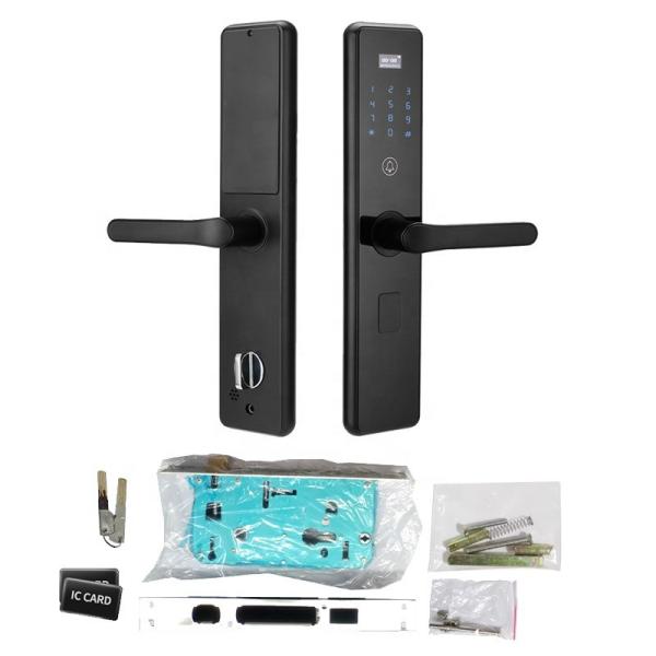 Quality Ce Hidden Key Hole 508dpi Biometric Fingerprint Door Lock Smart Door Handle Lock wholesale