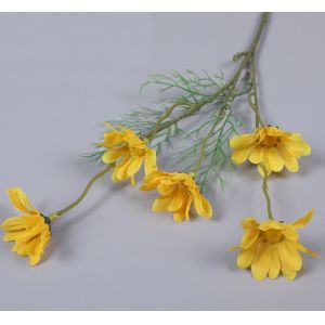 Decorative Fabric Five Heads Artificial Daisy Branches 50cm Length