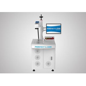 China Floor Stand Fiber Laser Marking Machine For Plastic Switch With Air Cooled on sale