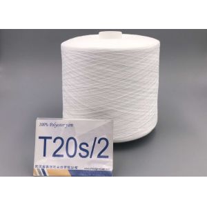 Polyester Staple Fiber 20/2 Spun Raw White Yarn For Clothing