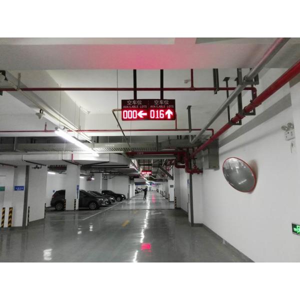 Large Screen Ultrasonic Parking Guidance System Guides Empty Spaces And Direction