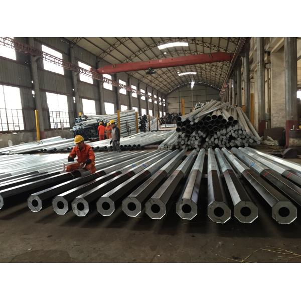 10 KV to 550 KV Electrical Power Pole with Hot Dip Galvanization and Polyester Powder Coating