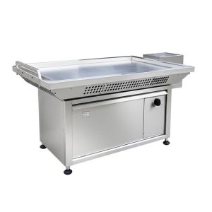 Customizable Teppanyaki Grill Table with Optional Smoke Exhaust