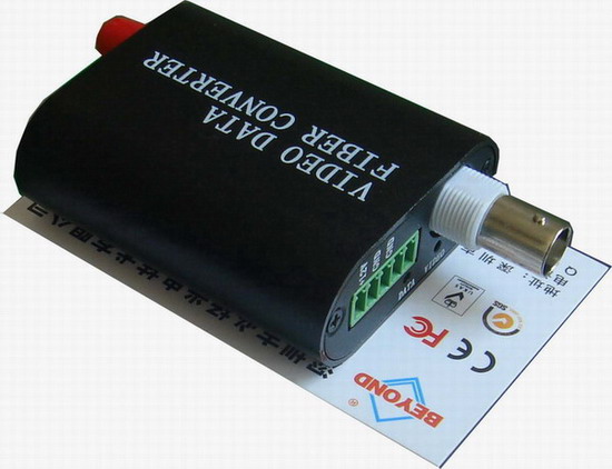 Mini 1-ch video with 1-ch Reverse RS485 to fiber multiplexer,FC or SC connector