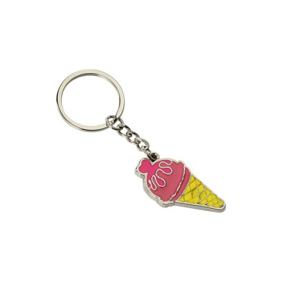 Quality Pantone Enamel Ice Cream Key Chain Zinc Alloy Cute Car Keychains wholesale