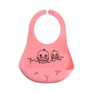 Customized Color Silicone Baby Bibs Waterproof Easy To Clean / Roll Up
