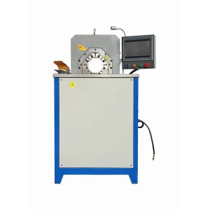 PLC 2 Inch Hydraulic Hose Pipe Pressing Machine Spiral Hydraulic Line Press Wide