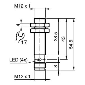Pepperl+Fuchs NBB2-12GM40-E2-V1 Inductive Sensor | 2mm Range, PNP NO, IP67, M12,