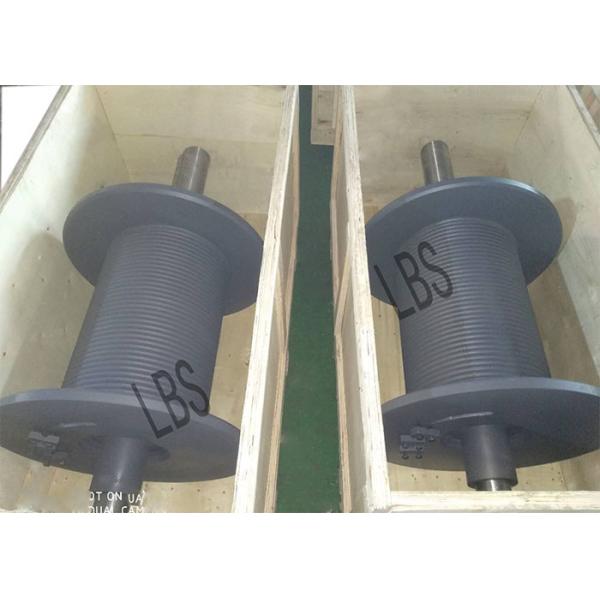 Quality Professional Steel LBS Grooved Drum With Cable / Black Winch Reel wholesale